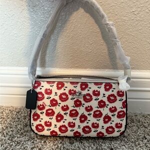Coach Red Floral Shoulder Bag